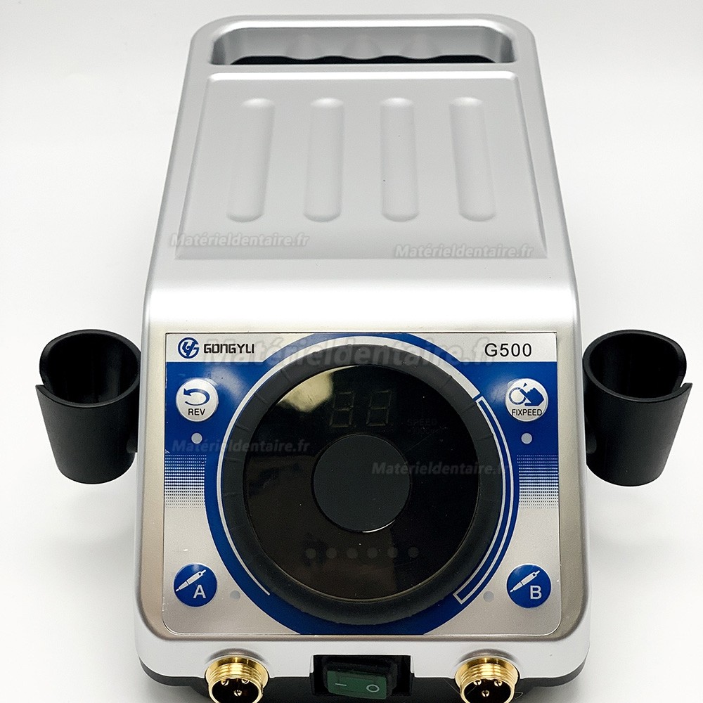 Micromoteur de laboratoire dentaire GONGYU G500 avec pièce à main 50K tr/min et pédale de commande